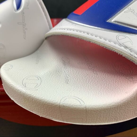 Champion Red White And Blue Slides Womens 7 / 9 - Picture 7 of 11